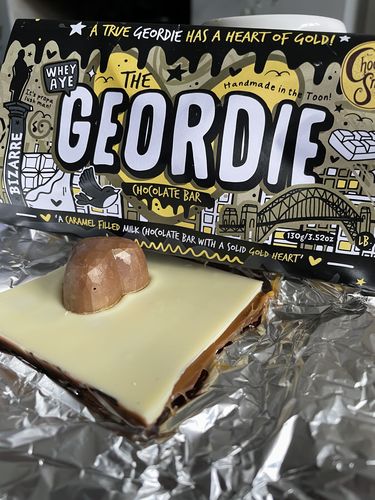 Customer photo review of The Geordie Chocolate Bar - Milk chocolate with caramel