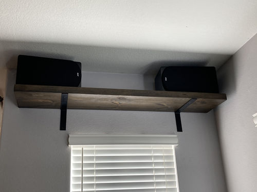 Customer photo review of Rustic Shelves with Brackets