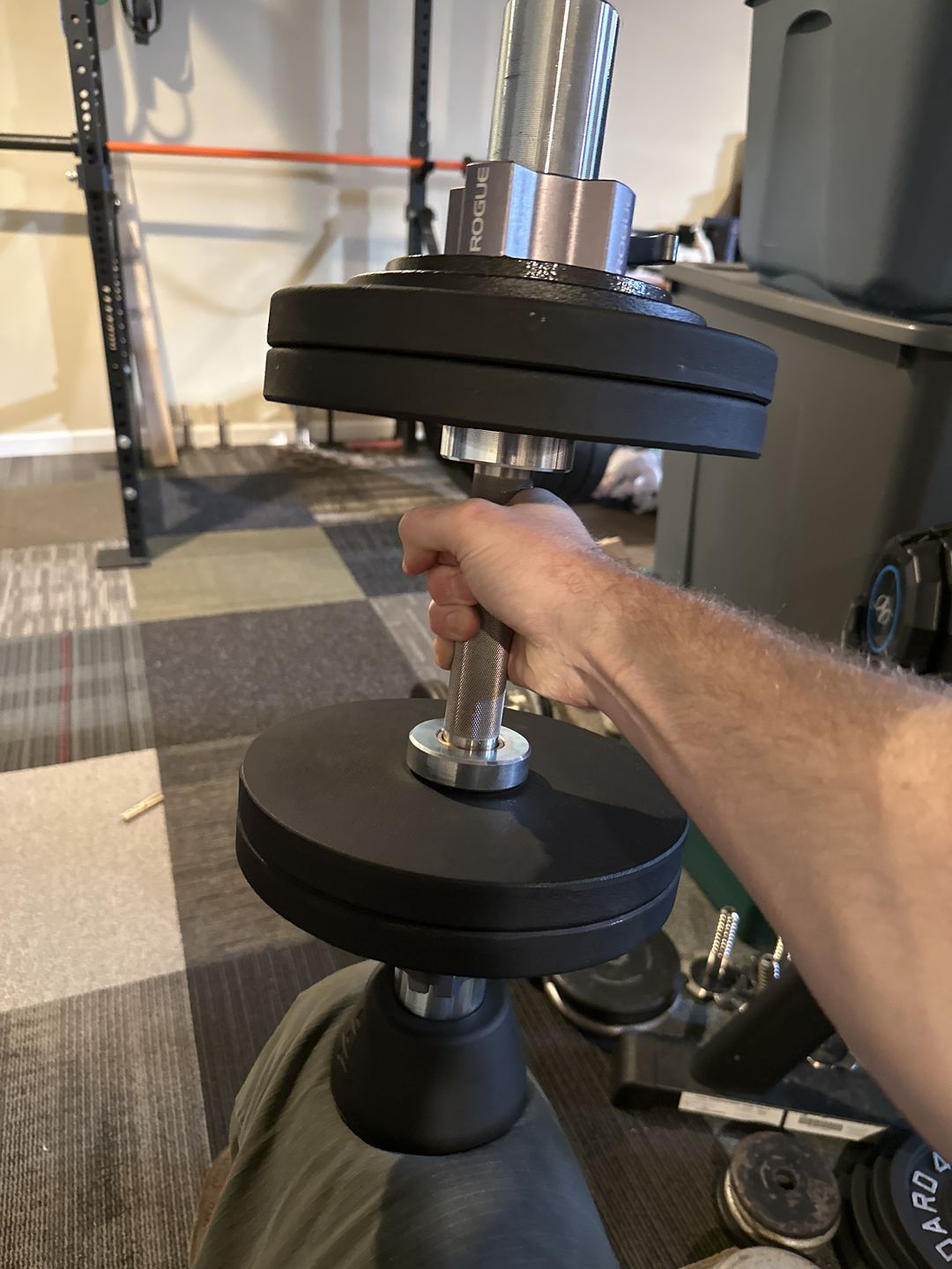 Customer photo review of LOADABLE DUMBBELL CUSHIONS