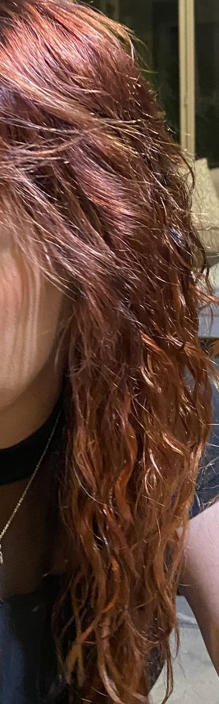 Customer photo review of LOVE CURL Mask