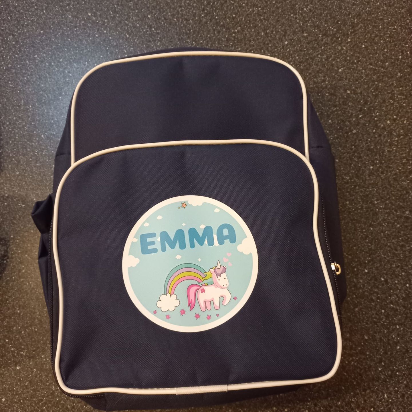 Customer photo review of Kiddies Backpack - Blue
