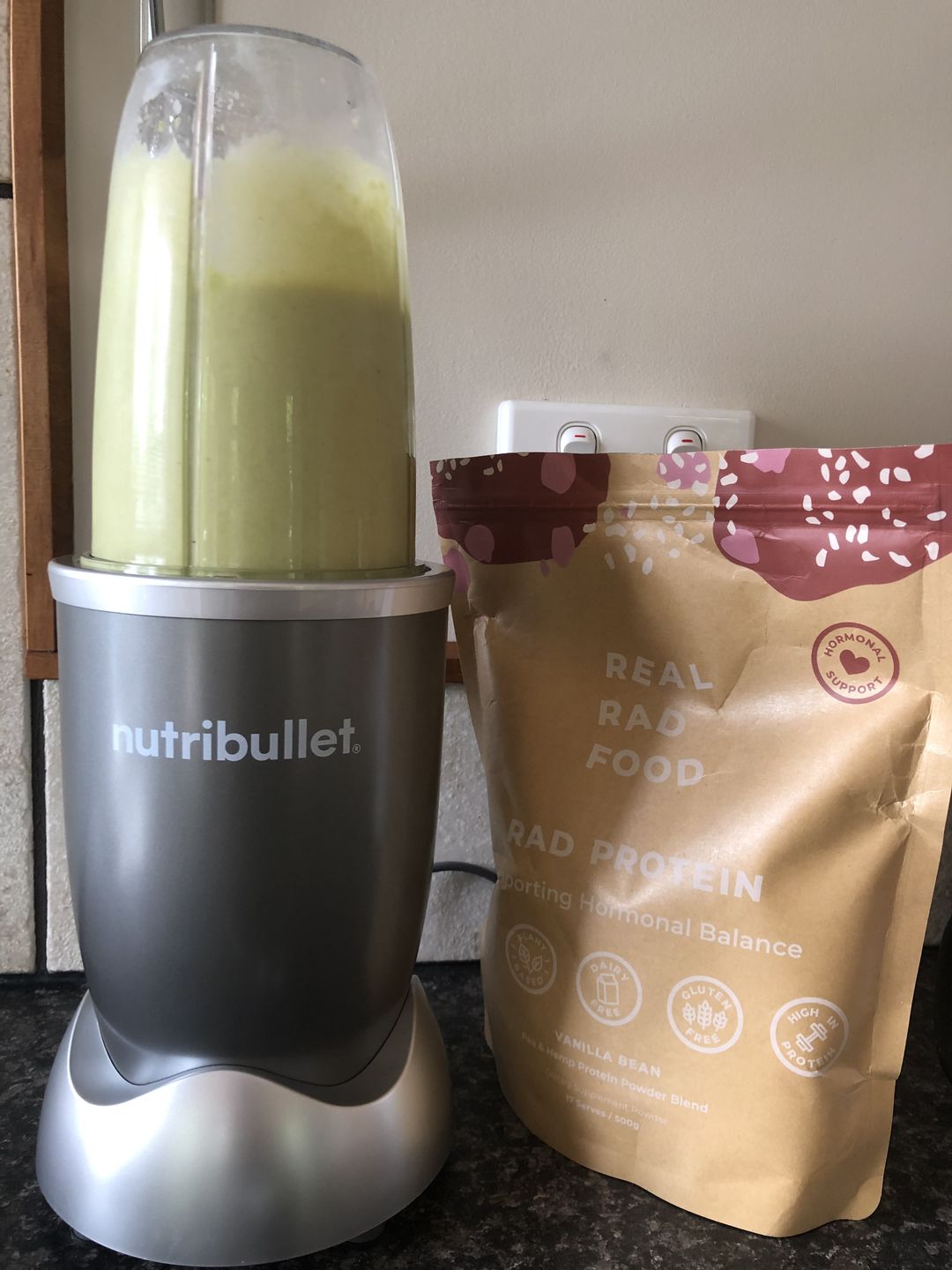 Customer photo review of Rad Protein Vanilla bean