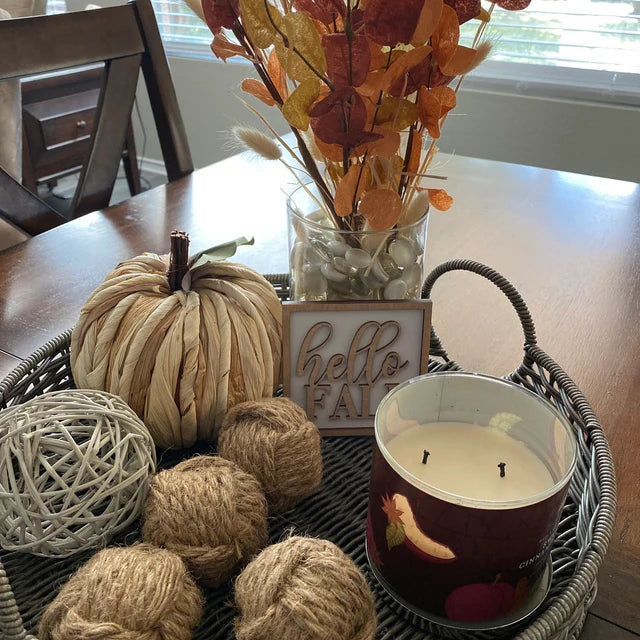 Customer photo review of Classic Autumn Themed Tiered Tray Decor Bundle