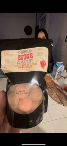 Customer photo review of Carolina Reaper Gumballs - 25 Count
