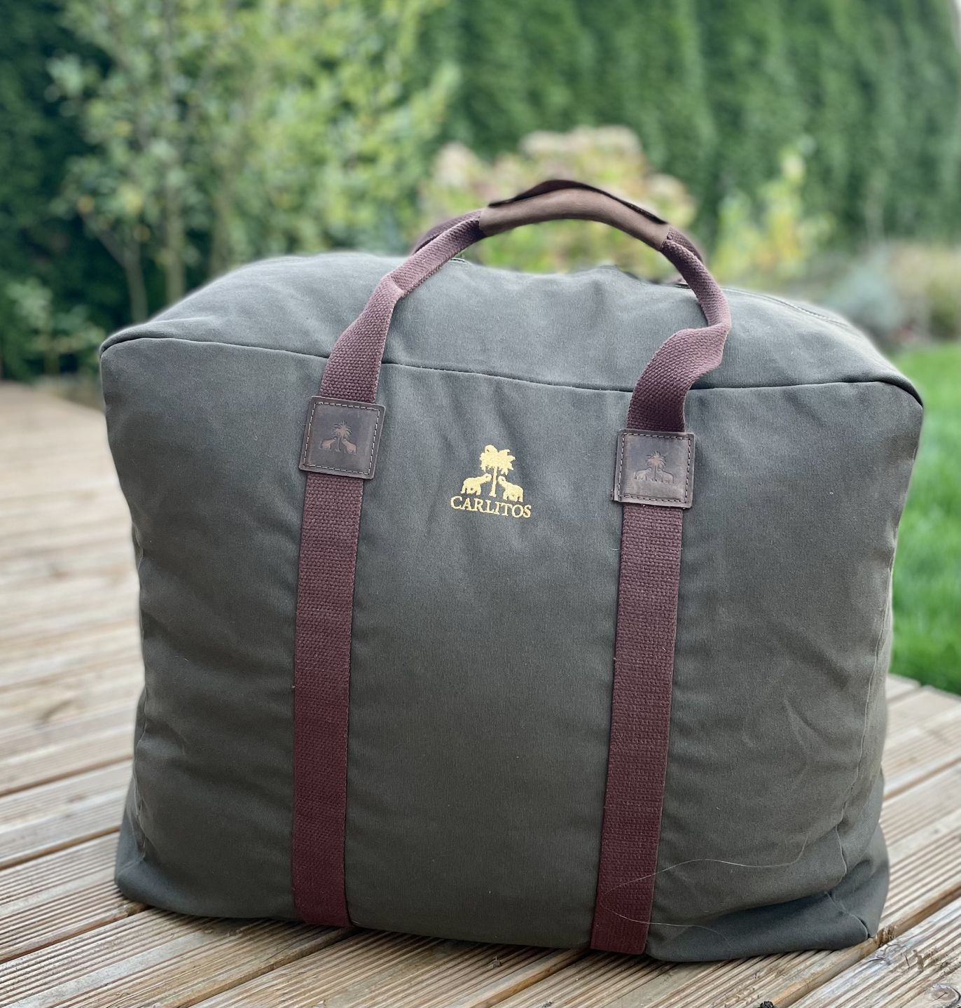 Customer photo review of Cargobag CANVAS -Deluxe- KHAKI mit braunem Gurtband