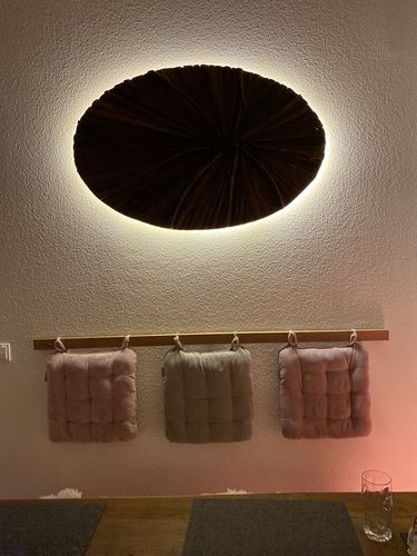 Customer photo review of Wandlampe Holz LUNAR