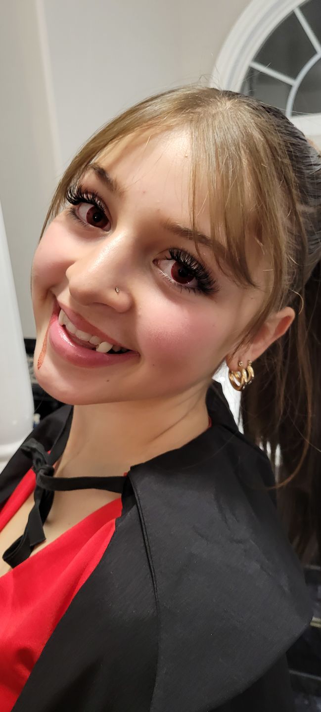 Customer photo review of PRIMAL ® Evil Eyes - Red Colored Contact lenses