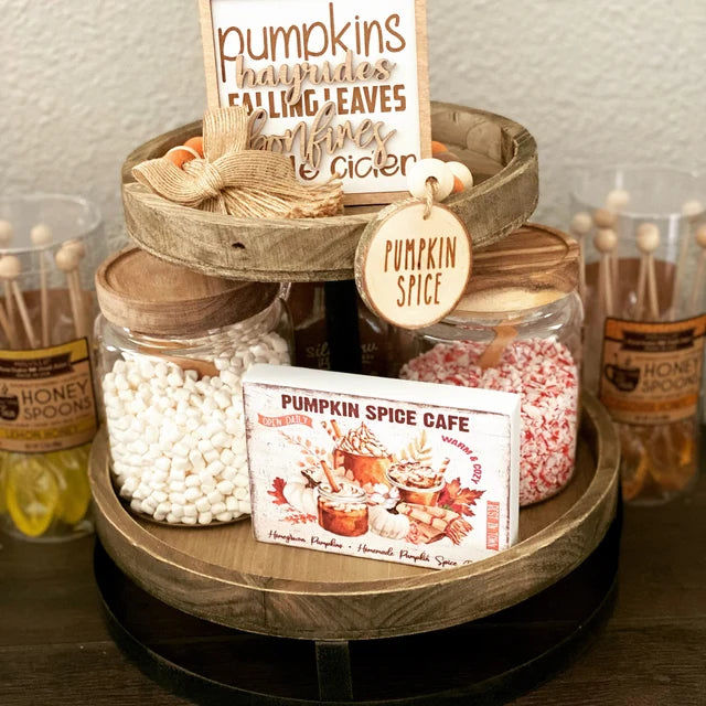 Customer photo review of Classic Autumn Themed Tiered Tray Decor Bundle