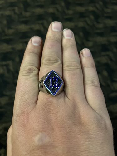 Customer photo review of Lucky 13 Silver Skull Ring