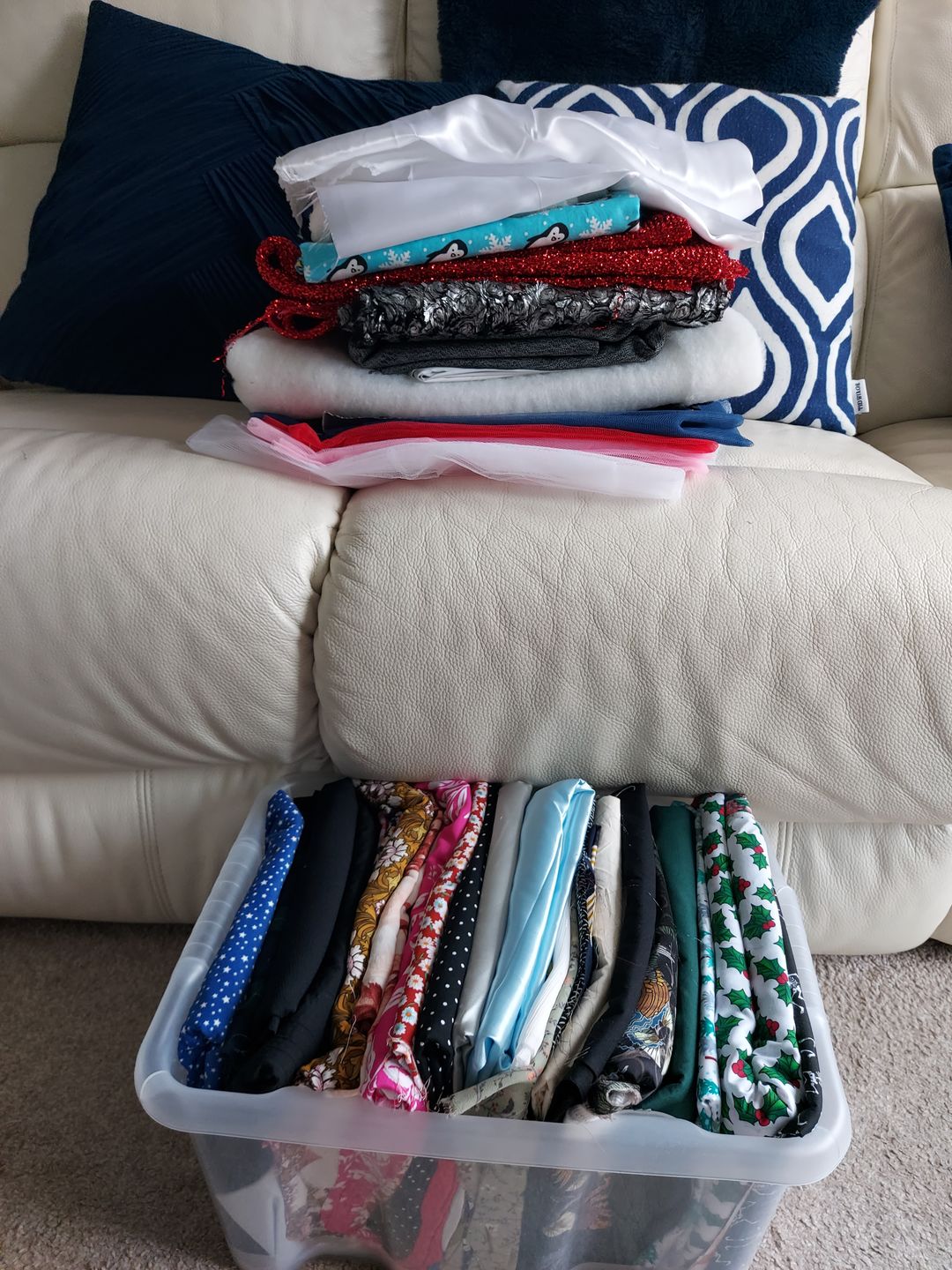 Customer photo review of Mystery Fabric Remnant Box