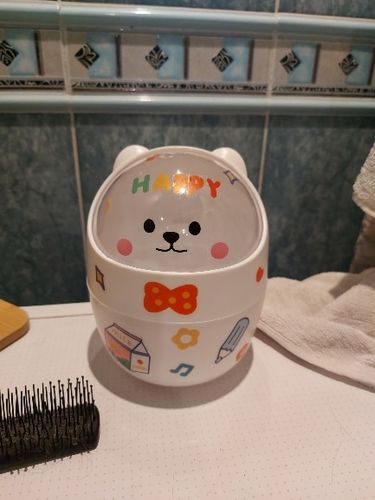 Customer photo review of Happy Bear Desk Bin
