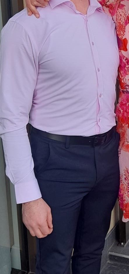 Customer photo review of Performance Bamboo Dress Shirt - Pink
