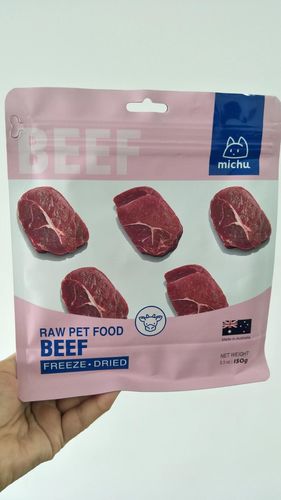 Customer photo review of Michu Freeze Dried Raw Pet Food 150g