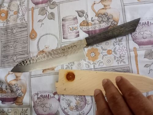 Customer photo review of Cuchillo Gyuto Damasco Martillado