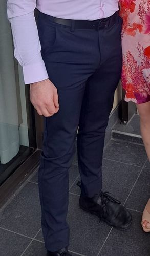 Customer photo review of IQ Slim Fit Pants - Navy
