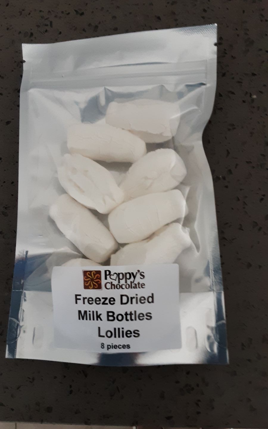 Customer photo review of Freeze Dried Milk Bottle Lollies