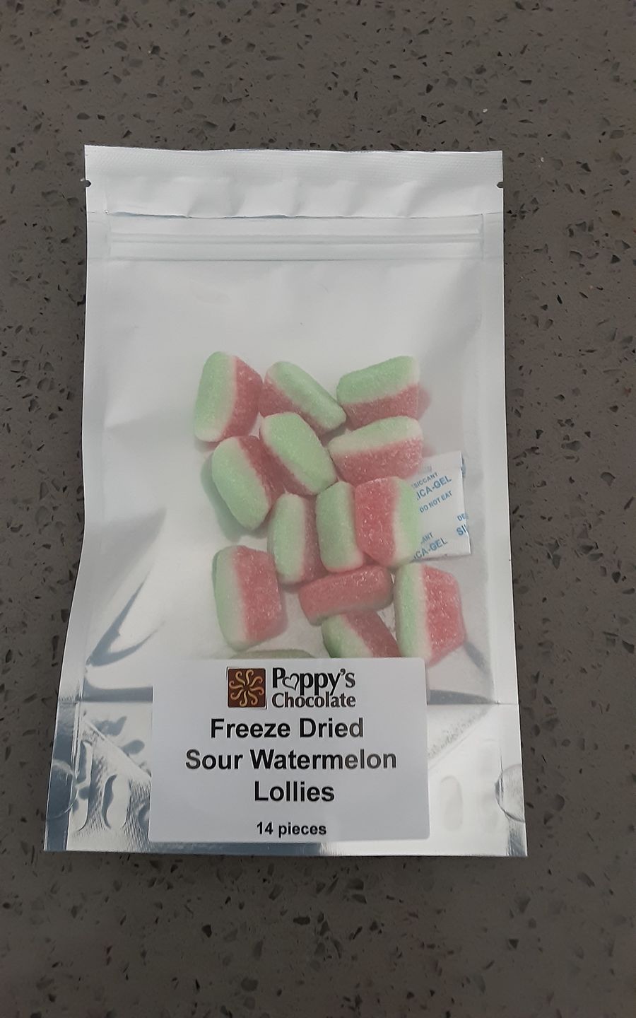Customer photo review of Freeze Dried Sour Watermelon Lollies