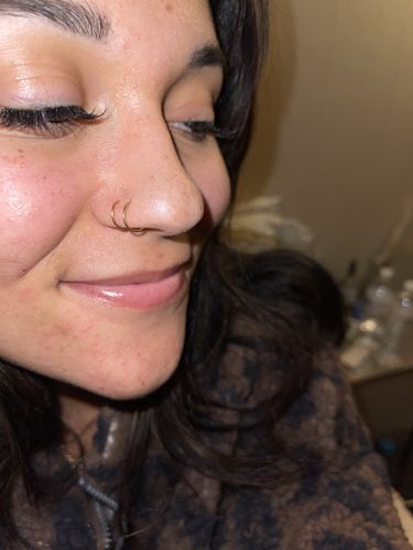 Customer photo review of Spiral Nose Ring