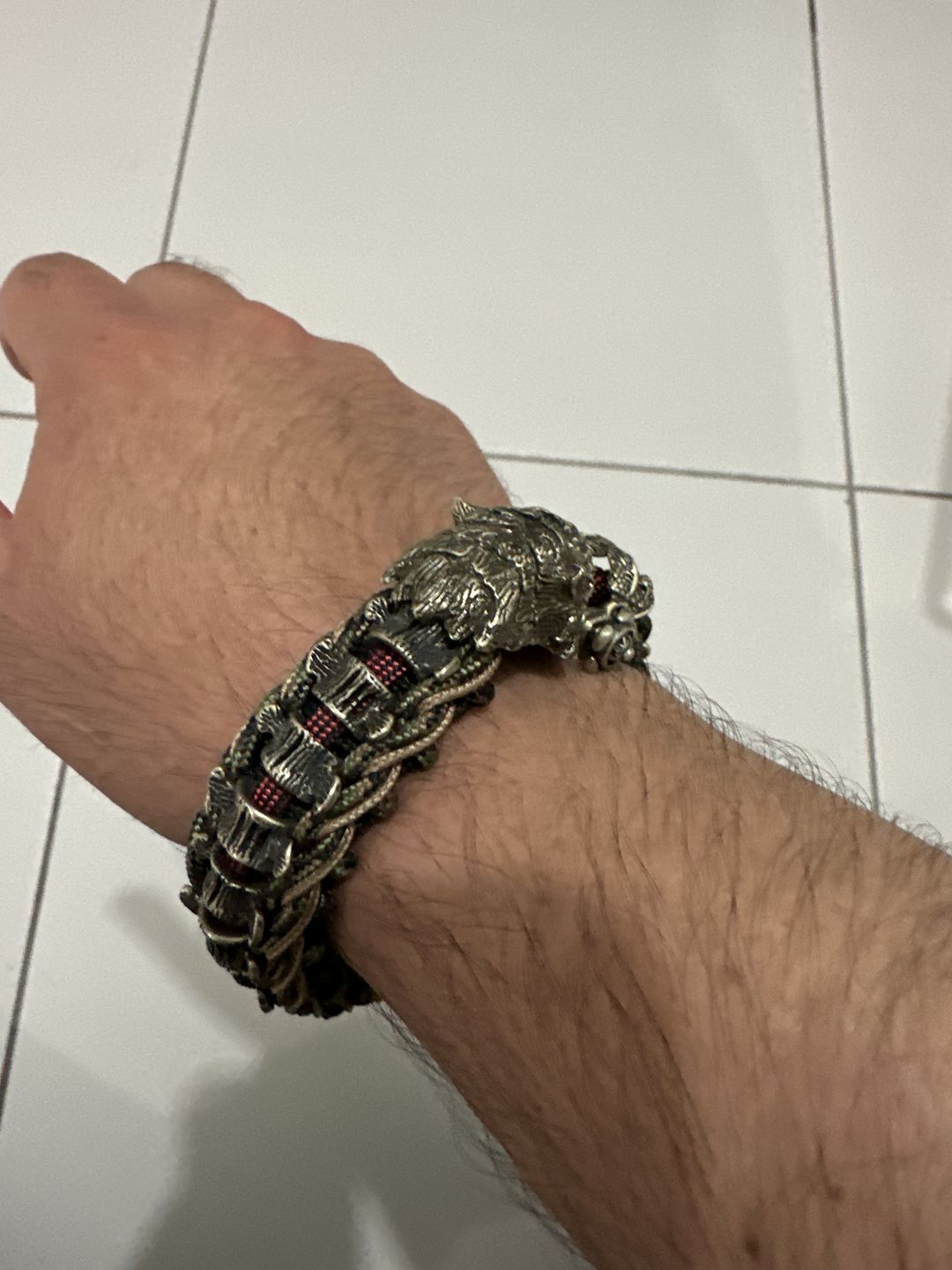 Customer photo review of Tiger Paracord Bracelet