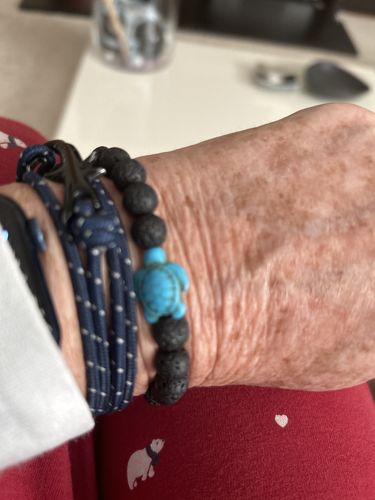Customer photo review of "Turtle" tracking bracelet