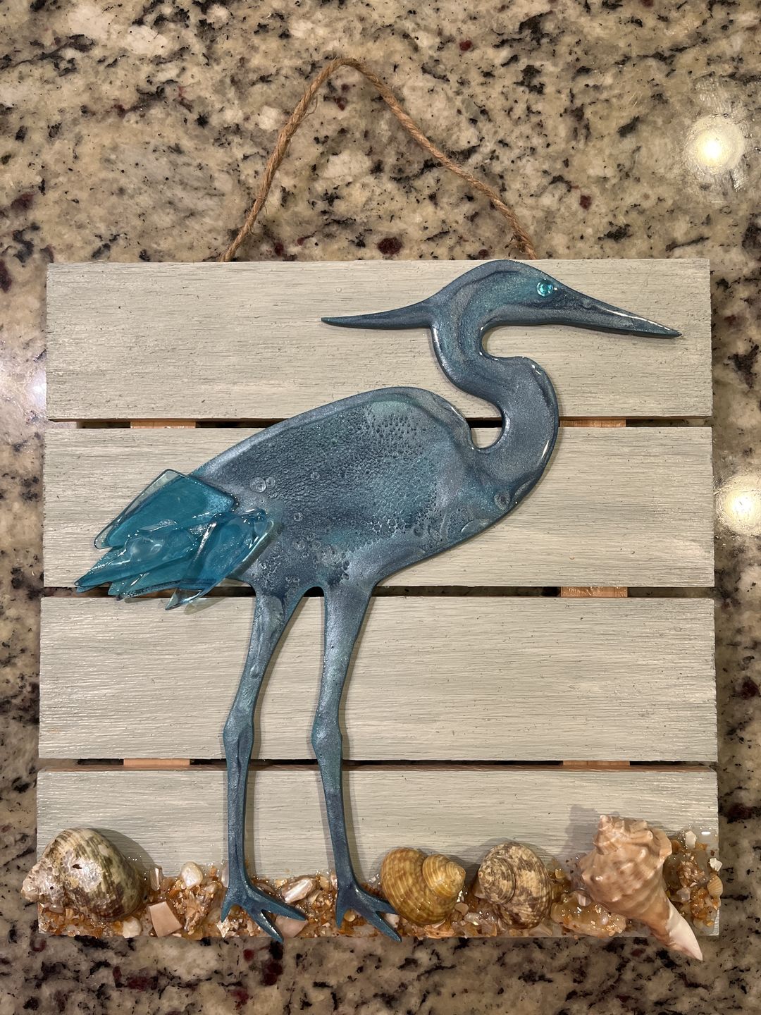 Customer photo review of Unfinished Wood Heron Shape - Bird - Wildlife - Craft - up to 24" DIY
