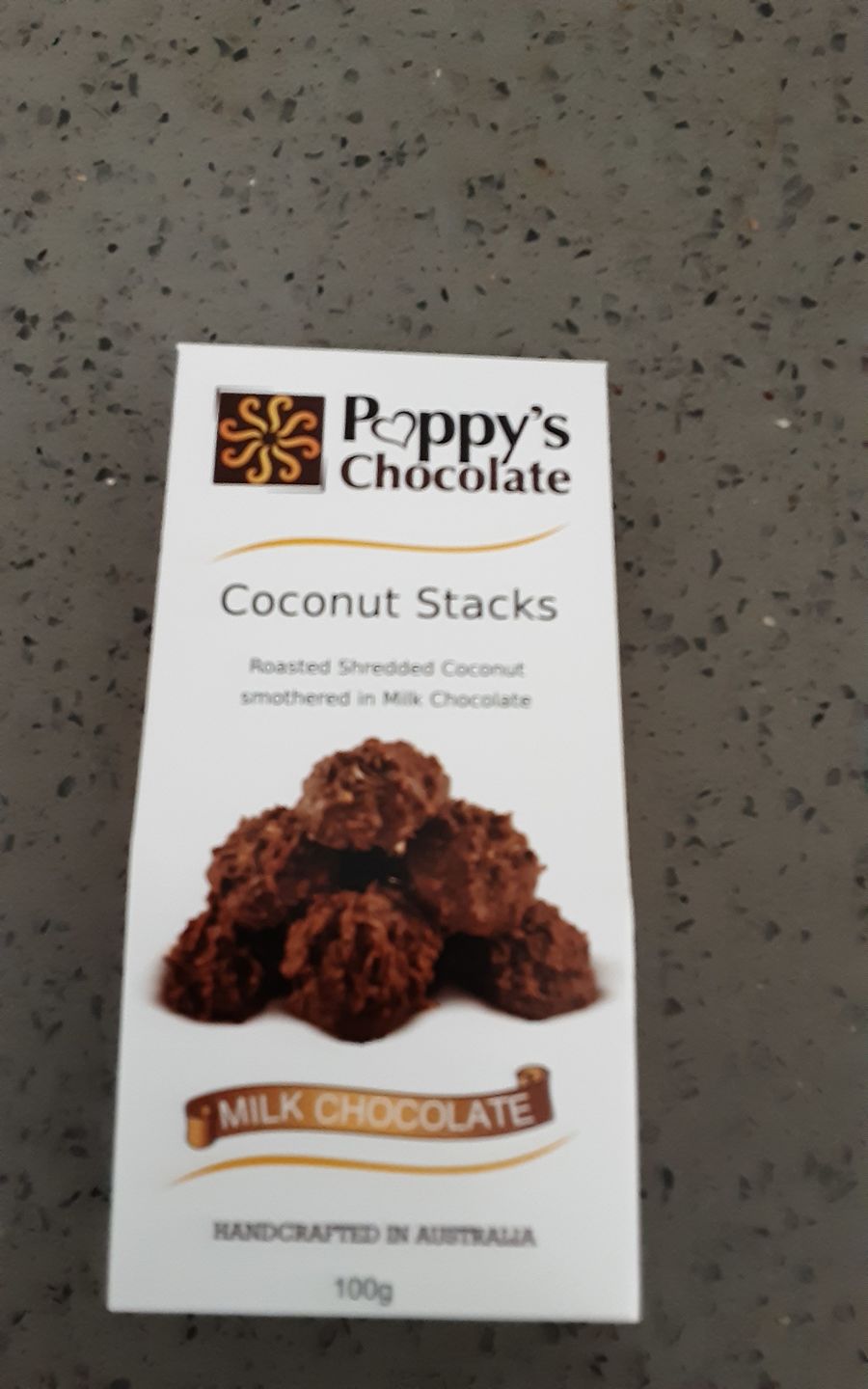 Customer photo review of Milk Chocolate Coconut Stacks 100g