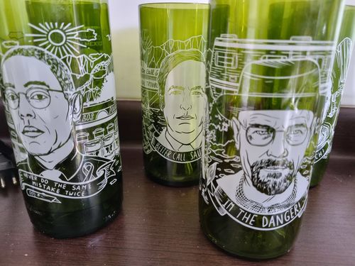 Customer photo review of Breaking Glass Juego de 6 Vasos