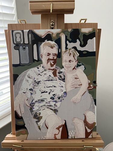 Customer photo review of Custom Paint By Numbers Kit - Upload Your Photo - Brush Set Included