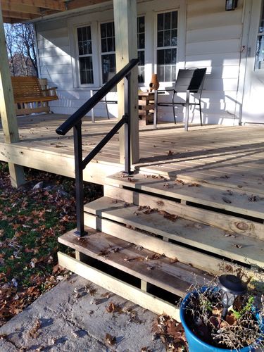 Customer photo review of Handrail Brackets & Post Cover