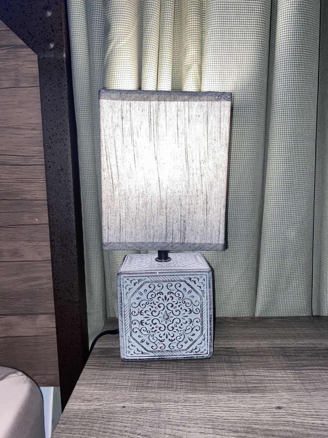 Customer photo review of Maderia White or Black Table Lamp Set