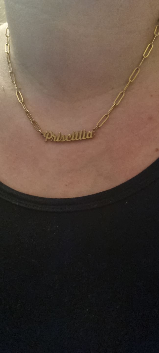 Customer photo review of Collier Prénom Chaîne Maillon