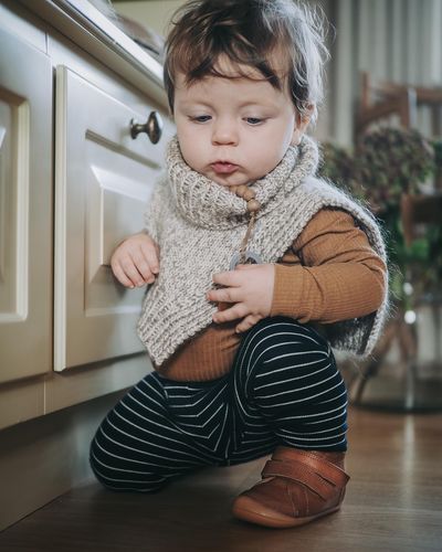Customer photo review of Mini Bootie Velcro - Cognac