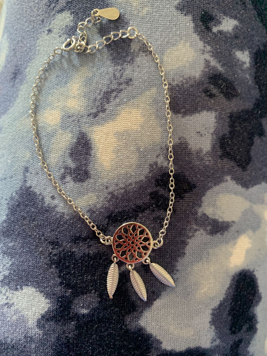 Customer photo review of Silver Dream Catcher Anklet