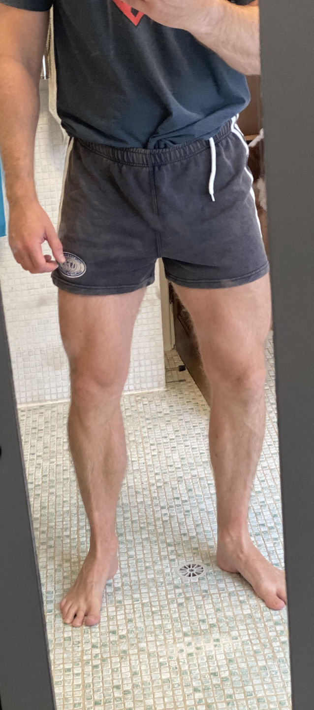 Customer photo review of Vintage Cotton Gym Shorts - Washed Navy