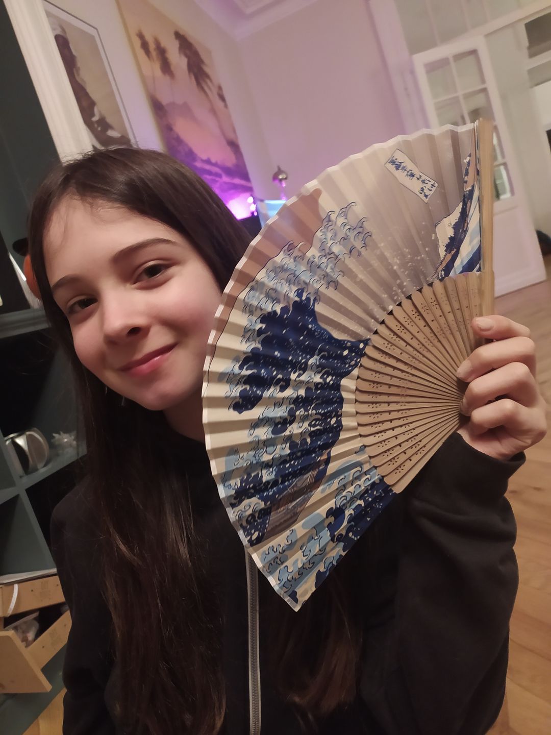 Customer photo review of Éventail Japonais La Grande Vague de Kanagawa