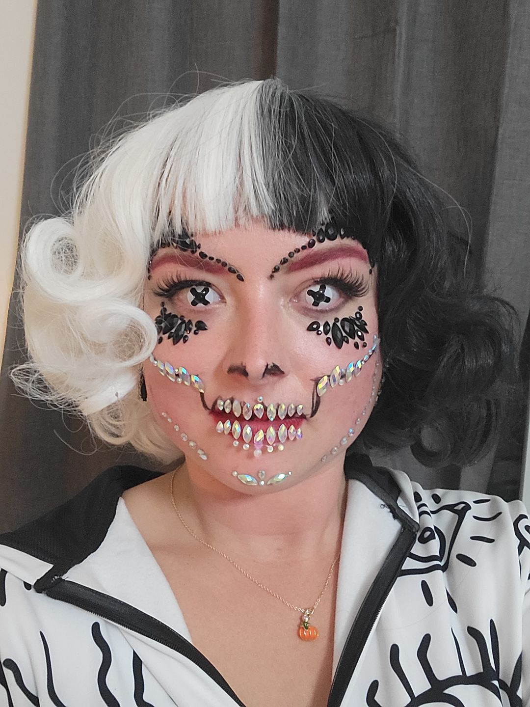 Customer photo review of Cosplay Black Cross Colored Contact Lenses
