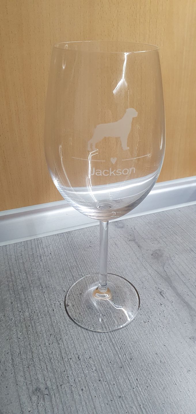 Customer photo review of Meine Hunde - Individuelles Weinglas