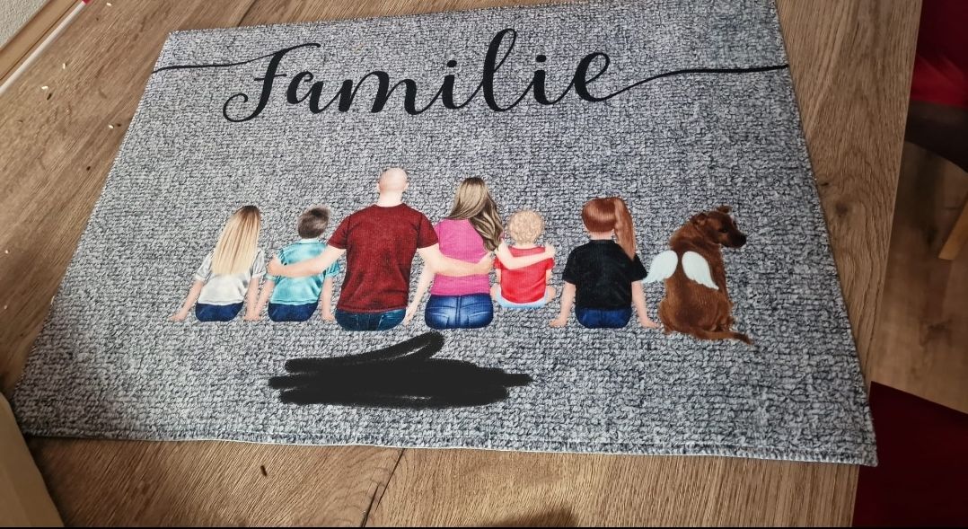 Customer photo review of Familie - Gepersonaliseerde deurmat