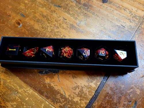 Customer photo review of Mystery DnD Dice Set Mystery Box