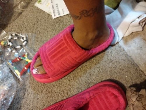 Customer photo review of Thick-soled Fuzzy Winter Slippers for Men and Women, Orthopedic Plush Premium Slippers