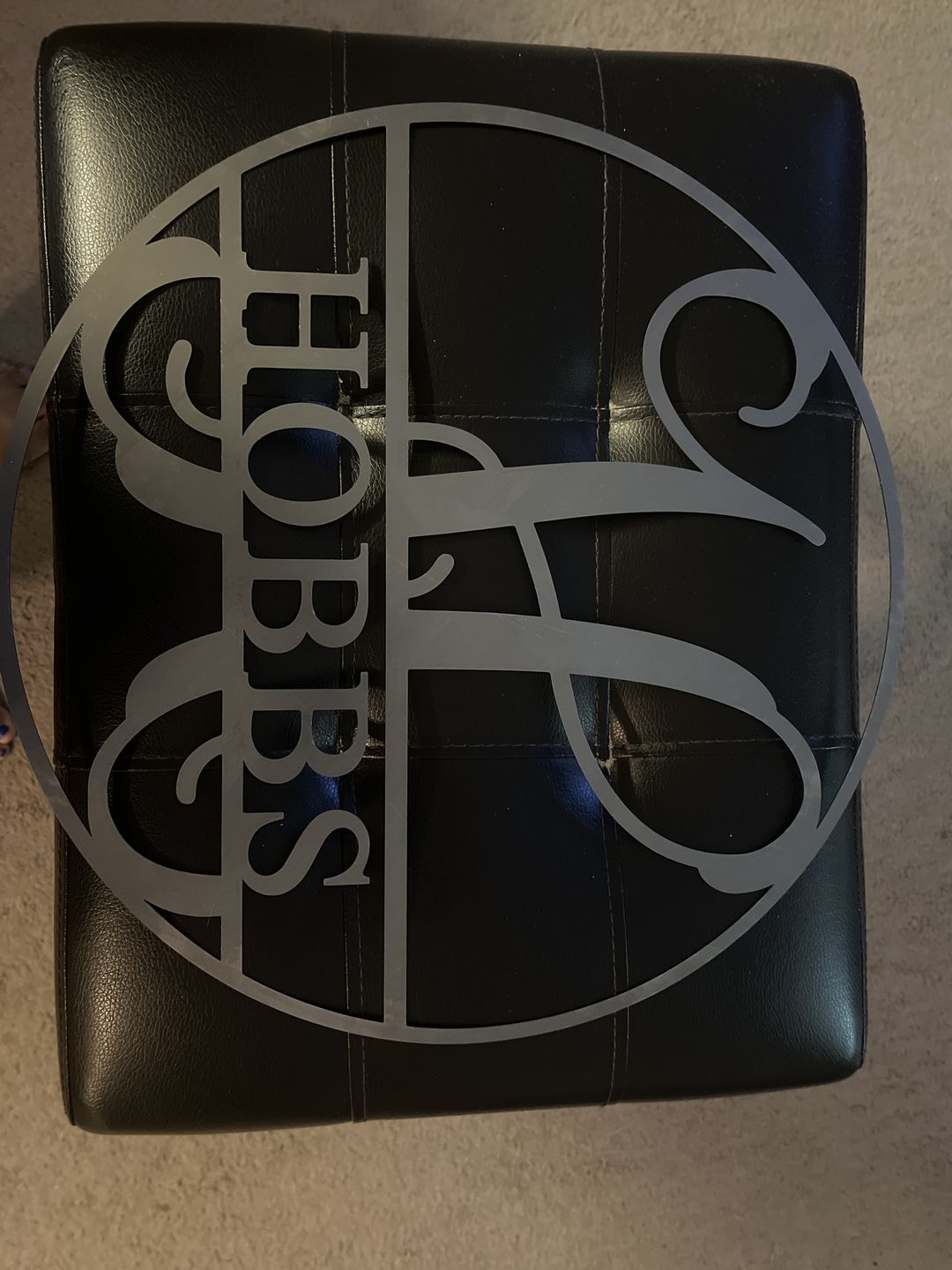 Customer photo review of 15" Circle Monogram with Name - Monogram Last Name Signs for Home