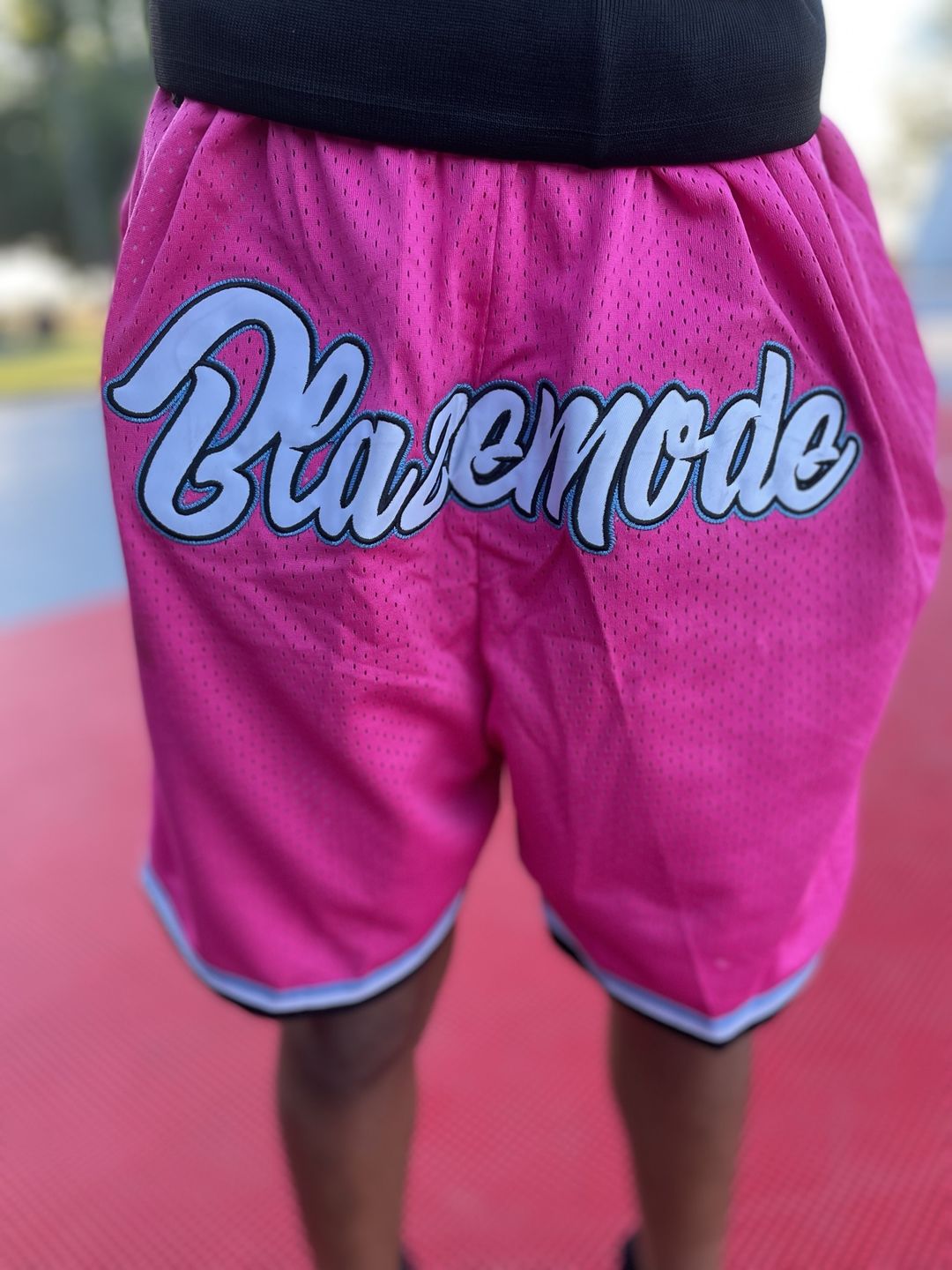 Customer photo review of Pink Vice City Custom Basketball Shorts