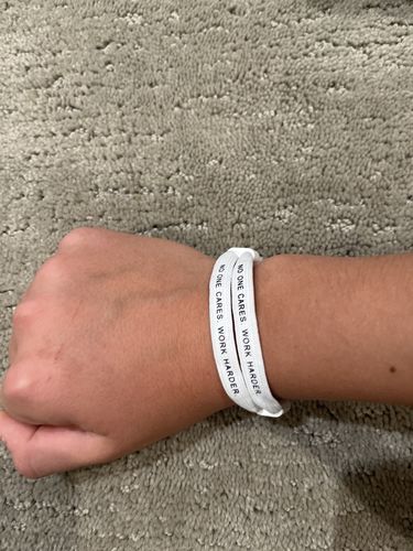 Customer photo review of 3.0 No One Cares, Work Harder - WHITE/WHITE