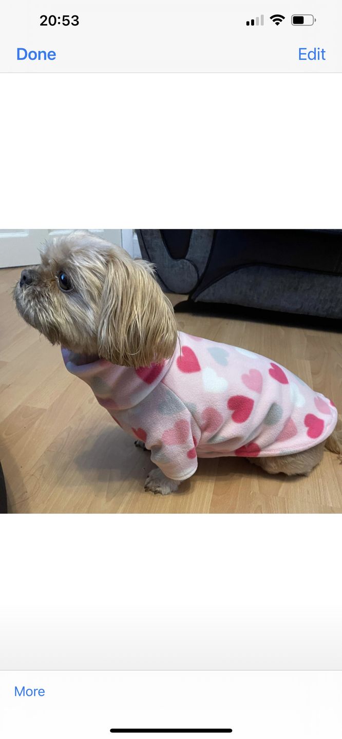 Customer photo review of Hearts on Baby Pink Anti Pill Polar Fleece Fabric