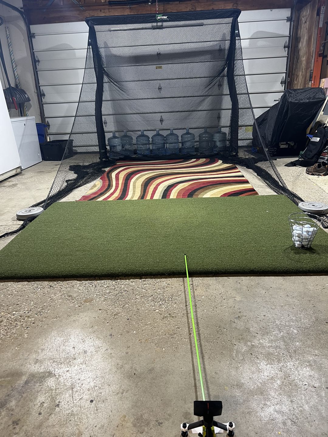 Customer photo review of The Net Return Universal Side Barriers for Pro V2 & Home (V2 / Classic) Nets