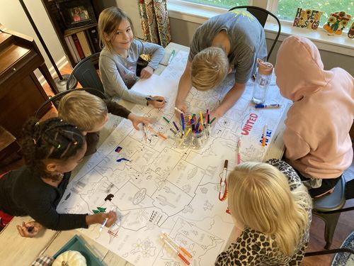Customer photo review of USA Map Coloring Sheet