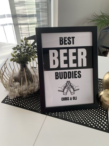 Customer photo review of Personalisiertes Poster - Beer Buddies No. 1