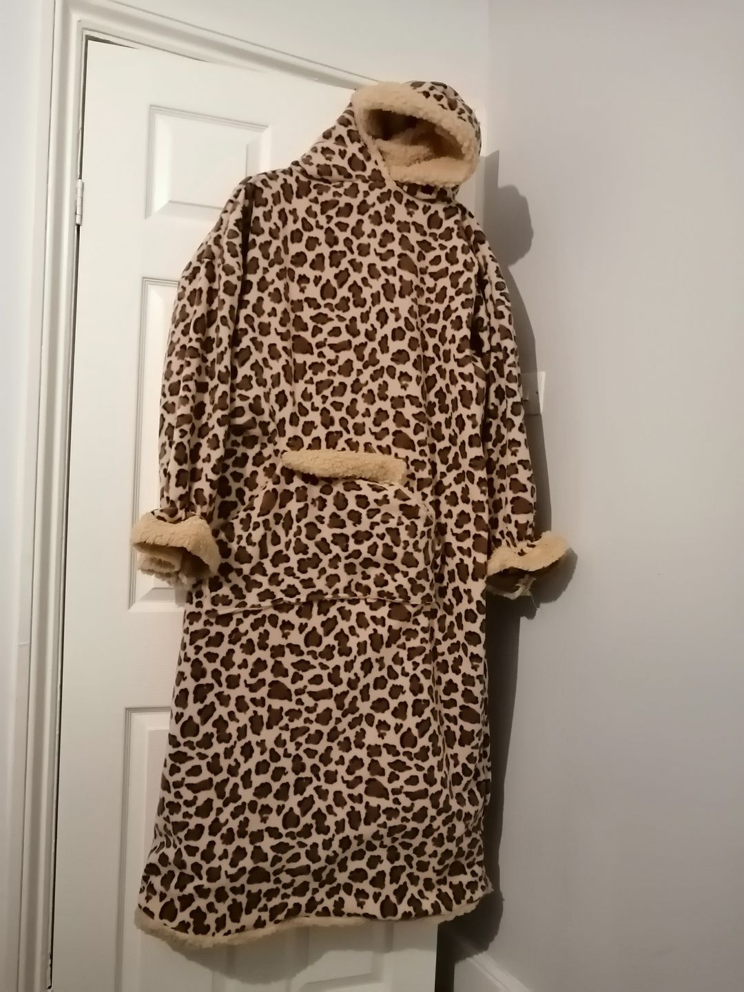 Customer photo review of Brown Leopard Anti Pill Polar Fleece Fabric