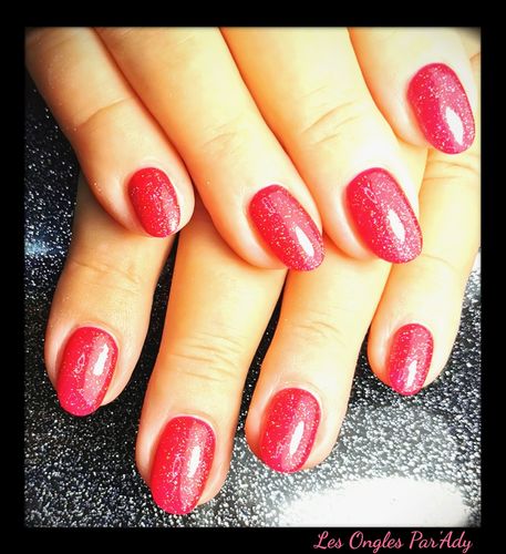 Customer photo review of Gel Polish Didier Lab Glitter Top coat No2