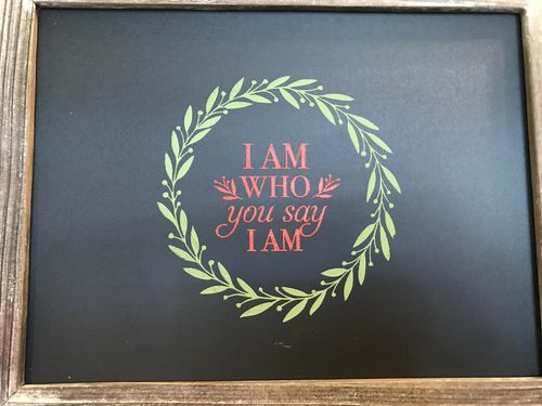 Customer photo review of Bible Verses - Mesh Stencil 8.5 x 11